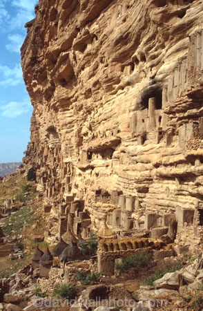 dogon;dogons;cliff;cliffs;bluff;bluffs;dweller;dwellers;tomb;tombs;grave;graves;sahel;escarpments;tradition;traditional;traditions;culture;cultures;cultural;people;peoples;thatch;thatched;roof;rooves;mud-hut;granery;graneries;granery;granaries;straw-roof;grass-rooves;tribal;tribe;african;villages;tellem;mali-;malian;africa;african;sahel;bandiagara;escarpment;irelli;ireli;west-africa;architecture;architectural