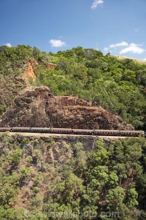 aerial;aerial-photo;aerial-photograph;aerial-photographs;aerial-photography;aerial-photos;aerial-view;aerial-views;aerials;Australasian;Australia;Australian;Barron-Gorge-National-Park;bluff;bluffs;Cairns;carriage;carriages;cliff;cliffs;Kuranda-Railway;Kuranda-Scenic-Railway;Kuranda-Train;mountainside;mountainsides;North-Queensland;Passenger-Train;Qld;Queensland;rail;railroad;railroads;rails;railway;railways;Red-Bluff;steep;tourism;track;tracks;train;trains;transport;transportation;travel;wagon;wagons