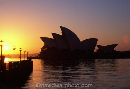 sydney;australia;harbor;harbors;harbours;harbours;sunrise;dawn;silhouette;icon;icons;landmark;landmarks;symbol;orange;opera-house;opera;house;water;lamps;lamp;light;lights