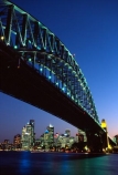 Sydney;Harbour;harbours;harbor;harbors;Bridge;Night;Australia;bridges;light;lights;dusk;twilight;office;offices;Sydney-Harbour-Bridge