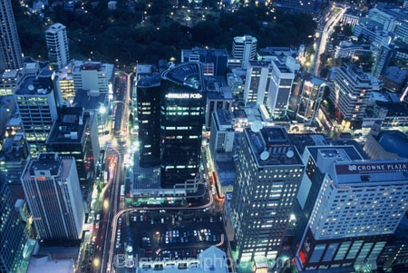 cbd;central-business-district;city;head-lights;light-trails;night;night-time;offices;queen-street;roads;sky-scraper;sky-scrapers;sky-tower,raod;tail-lights