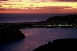 purple;sunset;water;harbor;harbours;harbors;night;clouds