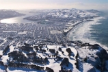 aerial;aerials;cold;Dunedin;fairway;freeze;freezing;golf-course;New-Zealand;otago-harbor;otago-harbour;pacific-ocean;season;seasonal;seasons;snow;snowing;snowy;South-Island;st-clair-beach;St-Clair-Golf-Course;white;winter