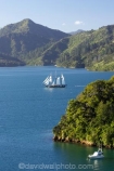 Becks-Bay;coast;coastal;coastline;Grove-Arm;Marlborough;Marlborough-Sounds;mast;masts;moor;mooring;moorings;New-Zealand;Queen-Charlotte-Sound;sail;sailing-ship;sailing-ships;sails;South-Island;Spirit-of-Adventure;Spirit-of-New-Zealand;tall-ship;tall-ships;Whenuanui-Bay