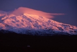 cone;ice;middle-earth;mountain;peak;pink;snow;volcanic;volcano;volcanoes