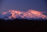 cone;ice;middle-earth;mountain;peak;pink;snow;volcanic;volcano;volcanoes