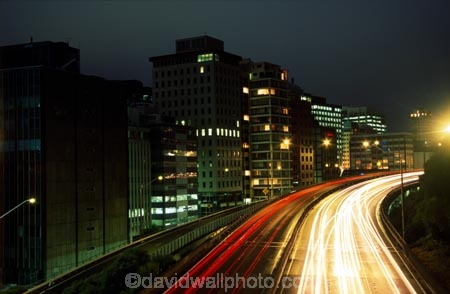 wellington;skyline;sky-scrapers;offices;office;skyscraper;skyscrapers;sky-scraper;blocks;highrise;cbd;central;business;district;night;lights;traffic;transport;transportation;road;roads;roading;street;streets;car;cars;light;tail-light;tail-lights;blur;blurry;blurred;motorway;motorways;highway;highways