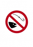 No;Warning;sign;red;black;fishing;cutout;cut;out