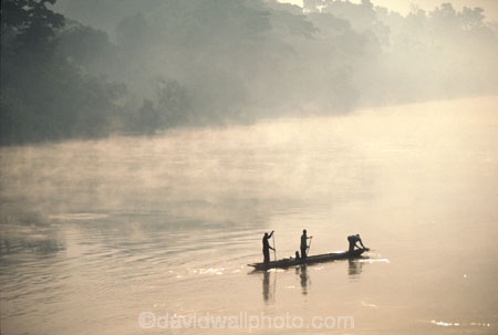 democratic-republic-of-congo;rivers;canoe;canoes;dugout;boat;boats;mist;misty;fog;foggy;jungle;rainforest