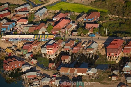 aerial;aerial-image;aerial-images;aerial-photo;aerial-photograph;aerial-photographs;aerial-photography;aerial-photos;aerial-view;aerial-views;aerials;Asia;Cambodia;Cambodian-village;Cambodian-villages;Indochina-Peninsula;Kampuchea;Kingdom-of-Cambodia;Phnom-Krom;Siem-Reap;Siem-Reap-Province;Southeast-Asia;stilt-house;stilt-houses