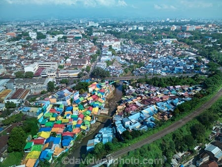 Indonesia;aerial;aerial-photo;aerial-photograph;aerial-photographs;aerial-photography;aerial-photos;aerial-view;aerial-views;aerials;drone-aerial;drone;Malang;Java;East-Java;Indonesia;Brantas-River;Roof;roofs;rooves;Kampung-Warna-Warni;Kampung;Warna-Warni;Kampung-Warna_Warni;Warna_Warni;Kampung-Tridi;Tridi;Kampung-Biru-Arema;Biru-Arema;Blue-Village;The-Blue-Village;tourism;travel;Asia;South-East-Asia;Southeast-Asia