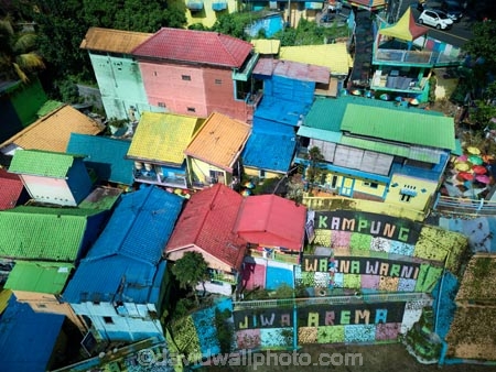 Indonesia;aerial;aerial-photo;aerial-photograph;aerial-photographs;aerial-photography;aerial-photos;aerial-view;aerial-views;aerials;drone-aerial;drone;Malang;Java;East-Java;Indonesia;Roof;roofs;rooves;Kampung-Warna-Warni;Kampung;Warna-Warni;Kampung-Warna_Warni;Warna_Warni;tourism;travel;Asia;South-East-Asia;Southeast-Asia