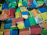 Indonesia;aerial;aerial-photo;aerial-photograph;aerial-photographs;aerial-photography;aerial-photos;aerial-view;aerial-views;aerials;drone-aerial;drone;Malang;Java;East-Java;Indonesia;Roof;roofs;rooves;Kampung-Warna-Warni;Kampung;Warna-Warni;Kampung-Warna_Warni;Warna_Warni;tourism;travel;Asia;South-East-Asia;Southeast-Asia