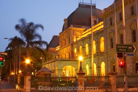 architecture;australasia;Australia;australian;Brisbane;building;buildings;dark;dusk;floodlighting;floodlit;grand;heritage;Historic;Historic-Parliament-House,-Bris;historical;illuminate;illuminated;night;night-time;old;palm;palms;Parliament-House;Queensland;twilight