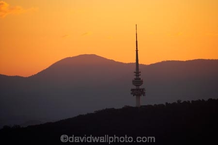 A.C.T.;ACT;Australia;Australian-Capital-Territory;Canberra;capital;capitals;dusk;evening;Mount-Ainslie;Mt-Ainslie;Mt.-Ainslie;nightfall;orange;sky;sunset;sunsets;Telstra-Tower;tower;towers;twilight