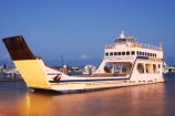 australasia;Australia;australian;Australian-Red-Ensign;car-ferries;car-ferry;dusk;ferries;ferry;Fraser-Island;Queensland;transport;transportation;twilight;urangan