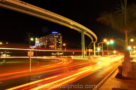 australasia;Australia;broadbeach;dark;Gold-Coast;holiday;holidays;light;lights;mono-rail;mono-rails;mono_rail;mono_rails;monorail;monorails;night;night-life;night-time;night_life;night_time;nightlife;Queensland;Surfers-Paradise;tourism;traffic;travel;vacation;vacations