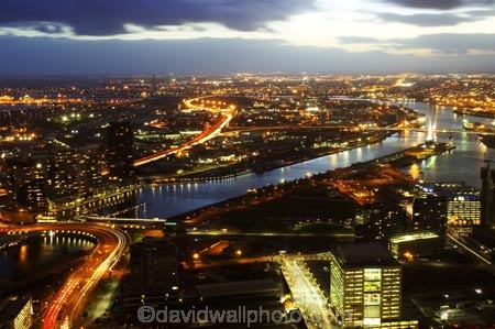 australasian;Australia;australian;bolte-bridge;commuter;commuters;dark;docklands;dusk;evening;light;lights;Melbourne;night;night-time;traffic;twilight;Victoria;view-from-rialto-tower;view-from-rialto-towers;west-gate-bridge;westgate-bridge;yarra-river