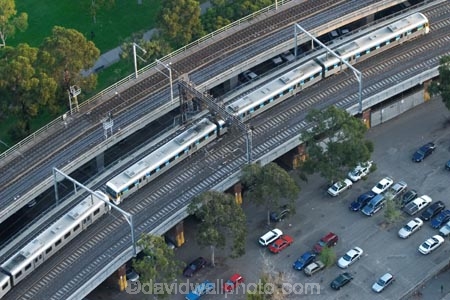 australasian;Australia;australian;car;car-park;car-parks;cars;curve;Melbourne;passenger-train;passenger-trains;railway;railways;train;trains;Victoria;view-from-rialto-tower;view-from-rialto-towers