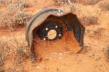 Australasia;Australia;Australian;Australian-Desert;Australian-Deserts;Australian-Outback;breakdown;broken-down;damage;damaged;hazard;hazards;motoring;N.S.W.;New-South-Wales;NSW;Outback;Outback-Driving;Outback-Motoring;Outback-Travel;ruin;ruined;Silver-City-Highway;travel;traveling;wheel;wheels