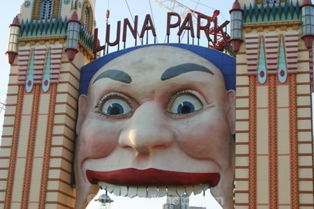 Luna;Park;Entrance;Sydney;Australia;face;faces;eye;eyes;nose;noses;mouth;mouths;fun;parks;amusement