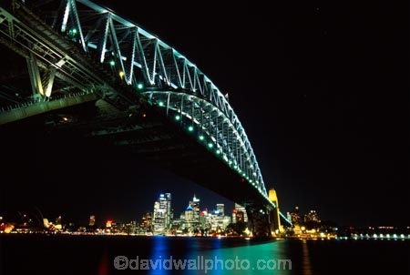 Sydney;Harbour;harbours;harbor;harbors;Bridge;Night;Australia;bridges;light;lights;dusk;twilight;office;offices;Sydney-Harbour-Bridge