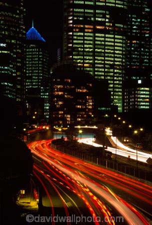Sydney;Australia;dusk;night;light;lights;motorway;motorways;car;cars;traffic;transport;transportation;commute;commuters;highway;highways;road;roads;roading;dusk;night;twilight;office;offices;skyscraper;skyscrapers;tail-lights;tail_lights;long-exposure;light-trails