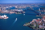 Sydney;Opera;House;Sydney;Harbour;harbor;harbors;harbours;aerials;Bridge;bridges;Australia;aerial;architecture;boat;boats;ferry;ferries;wake