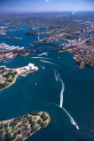 Sydney;Opera;House;Sydney;Harbour;harbor;harbors;harbours;Bridge;bridges;Australia;aerial;architecture;boat;boats;ferry;ferries;wake;aerials;royal-botanic-gardens;royal;botanic;gardens;park