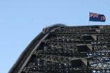sydney;australia;bridge;climb;bridges;climber;silhouette;high;adventure;tourism;tourist;exciting;harbor;harbour;harbors;harbours;tourists;exciting;climbers;view-;flag;flags;landmark;landmarks;icon;icons