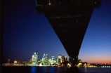 Sydney;Harbour;harbours;harbor;harbors;Bridge;Night;Australia;bridges;light;lights;dusk;twilight;office;offices;Sydney-Harbour-Bridge