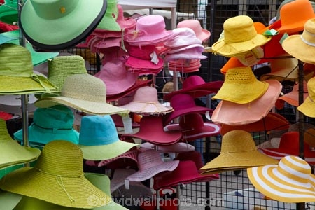 Hat Stall, Saturday Market, Salamanca Place, Hobart, Tasmania, Australia