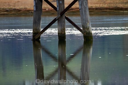 bridge;bridges;calm;Dunedin;N.Z.;New-Zealand;Otago;pile;piles;placid;quiet;rail-bridge;rail-bridges;reflected;reflection;reflections;S.I.;serene;SI;smooth;South-Is;South-Island;Sth-Is;still;train-bridge;train-bridges;tranquil;water;wooden-bridge;wooden-bridges;wooden-rail-bridge;wooden-rail-bridges