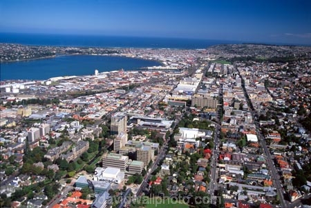 aerial;aerials;dunedin;campus;otago;city;town;urban-sprawl;populated;CBD;central-business-district;main-street;layout;cityscape;university-of-otago;otago-university;university;george-st;otago-harbour;harbours;harbor;harbors;pacific-ocean