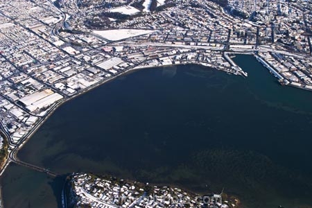 aerial;aerials;coast;cold;Dunedin;foreshore;freezing;harbour-basin;icy;New-Zealand;otago-harbor;otago-harbour;portsmouth-drive;season;seasonal;seasons;shoreline;snow;snowy;south-dunedin;South-Island;winter