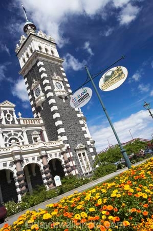 1906;architecture;building;buildings;city-gardens;clock;clock-tower;clock-towers;color;colorful;colors;colour;colourful;colours;council-gardens;Dunedin;Dunedin-Railway-Station;Flemish-Renaissance-style;floral;flower;flower-bed;flower-beds;flower-garden;flower-gardens;flowers;garden;gardens;George-A-Troup;Gingerbread-George;heritage;Historic;historic-building;historic-buildings;historical;historical-building;historical-buildings;history;New-Zealand;old;Otago;rail-station;rail-stations;railway;railway-station;railway-stations;railways;South-Island;tradition;traditional;train-station;train-stations;yellow