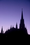 silhouette;spire;spires;purple;violet;cross;crosses;mauve;historic;historical