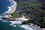 New-Zealand;coast;coastal;coastline;shore;shoreline;beach;beaches;sand;sandy;waves;wave;sea;ocean;Pacific;bay;colour;color;farmland;rural;marine;aerials;village;villages;townships;town;towns;otago;east-coast;south-island