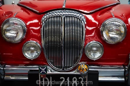 automobile;automobiles;Blenheim;car;cars;chrome;grill;grille;grilles;grills;headlight;headlights;Jaguar;Jaguars;Mark-Jaguar;Mark-Jaguars;Marlborough;museum;museums;N.Z.;New-Zealand;NZ;red;S.I.;SI;South-Is;South-Island;Sth-Is;vehicle;vehicles