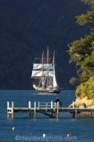 coast;coastal;coastline;Grove-Arm;jetties;jetty;Marlborough;Marlborough-Sounds;mast;masts;Momorangi-Bay;New-Zealand;pier;piers;Queen-Charlotte-Sound;sail;sailing-ship;sailing-ships;sails;South-Island;Spirit-of-Adventure;Spirit-of-New-Zealand;tall-ship;tall-ships;waterside;wharf;wharfes;wharves