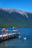 lake;lakes;wharf;wharfs;pier;piers;jetty;jetboat;jetboats;jetboats;jettys;jetties;jettys;summer;holiday;holidays;vacation;vacations;summer-holiday;summer-vacation;mountain;mountains;kid;kids;child;children;clear-water;clear-sky;blue-sky;beach;beaches;play;playing;Lake-Rotoiti;Nelson-Lakes-National-Park;nelson-lakes;national-park;national-parks;forest;forests;clear;clean;water;splash;splashing;splashes;dive;diving;dives;diver;divers;jump;jumps;jumping;jumper;jumpers
