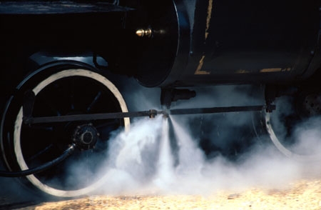 train;steam;trains;historic;historical;rail;carriage;smoke;old;cow-catcher;wheels;tourism;tourist;tourists;excursion;boiler;coal;railway;track;tracks