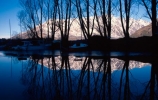 Snow;The-Remarkables;remrkables;mountain;mountains;winter;cold;Silhouette;silhouettes;tree;Trees;willow;willows;deciduous;Frankton-Marina;frankton;Lake-Wakatipu;wakatipu;lakes;lake;Queenstown;south-island;new-zealand;reflection;reflections