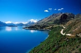 water;reflection;reflecting;winding-road;windy-road;clear;clean;transparent;paradise;beautiful;lakes;lake;outdoors;outdoor;outside;pristine;summer;holiday;holidays;vacation;vacations;glenorchy;queenstown;south-island;new-zealand;mountain;mountains;road;roads;wakatipu