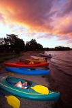 lakes;water;kayaks;kayaking;kayak;tranquil;tranquility;peaceful;peace;peacefulness;beach;beaches;colour;colours;color;colors;green;red;blue;aqua;pure;boat;boats;dusk;evening;rest;pause;ashore