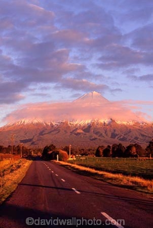 snow;winter;ice;volcano;volcanoes;mountain;mountains;snowline;snow_line;snow-line;sunrise;dawn;cloud;clouds;pink;orange;crimson;Mount-Taranaki;Mount-Egmont;taranaki;egmont;mt-taranaki;mt-egmont;mt.-tranaki;mt.-egmont;new-zealand;road;roads;transport;travel