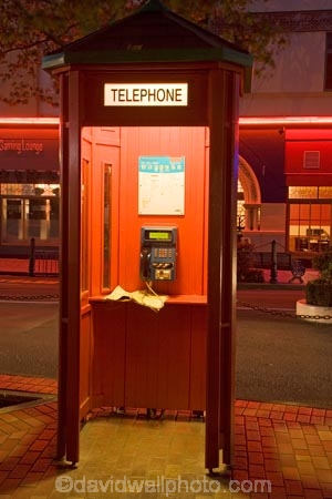 dusk;evening;N.I.;N.Z.;New-Zealand;NI;night;North-Island;NZ;phone;phones;public-phone;public-phone-box;public-phone-boxes;public-phones;public-telephone;public-telephone-box;public-telephone-boxes;public-telephones;red-phone-box;telephone;telephones;Victoria-Avenue;Wanganui;Wanganui-Region