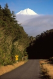 snow;winter;ice;volcano;volcanoes;mountain;mountains;snowline;snow_line;snow-line;sunrise;dawn;cloud;clouds;pink;orange;crimson;Mount-Taranaki;Mount-Egmont;taranaki;egmont;mt-taranaki;mt-egmont;mt.-taranaki;mt.-egmont;new-zealand;road;roads;transport;travel;sign;road-sign;icy-road;warning-sign