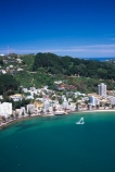 beaches;sand;gravel;water;sea;ocean;harbor;harbors;harbours;harbour;swim;swimming;swimmer;swimmers;sunbathe;sun-bathe;summer;play;capital;shoreline;waterfront;capital-city;coast;coastla;oriental-bay;wellington;aerial;aerials;fountain;fountains;north-island;marine-parade