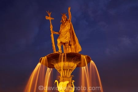 Cusco;Cuzco;dark;dusk;evening;fountain;fountains;golden-statue;Inca-fountain;Inca-King;Inca-statue;Inca-statues;Latin-America;light;lighting;lights;Manco-Capac-Fountain;Manco-Capec-statue;night;night-time;night_time;Ninth-Inca;Pachacutec;Pachacuti;Parade-Square;Peru;plaza;Plaza-de-Armas;Plaza-Mayor;Plaza-Mayor-del-Cusco;Plaza-Mayor-del-Cuzco;plazas;Republic-of-Peru;South-America;Square-of-the-Warrior;statue;statues;Sth-America;tourism;travel;twilight;UN-world-heritage-area;UN-world-heritage-site;UNESCO-World-Heritage-area;UNESCO-World-Heritage-Site;united-nations-world-heritage-area;united-nations-world-heritage-site;water-feature;water-features;Weapons-Square;world-heritage;world-heritage-area;world-heritage-areas;World-Heritage-Park;World-Heritage-site;World-Heritage-Sites